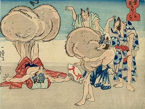 Японская средневековая живопись (Тануки)