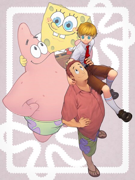 Губка Боб и Патрик в аниме-варианте