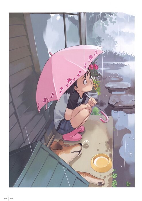 Аниме-картинки: Дождь