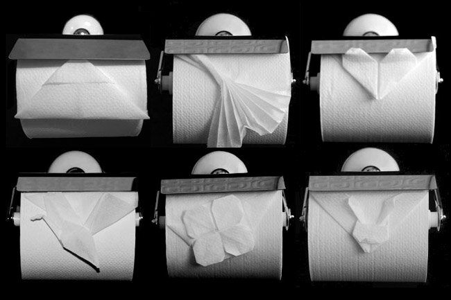 Оригами из туалетной бумаги