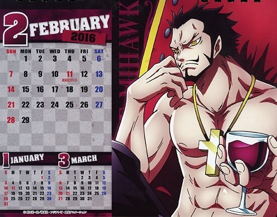 Настольный календарь "One Piece Body" на 2016 год