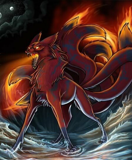 Мифология: Кицунэ (狐) Девятихвостый демон - лис
